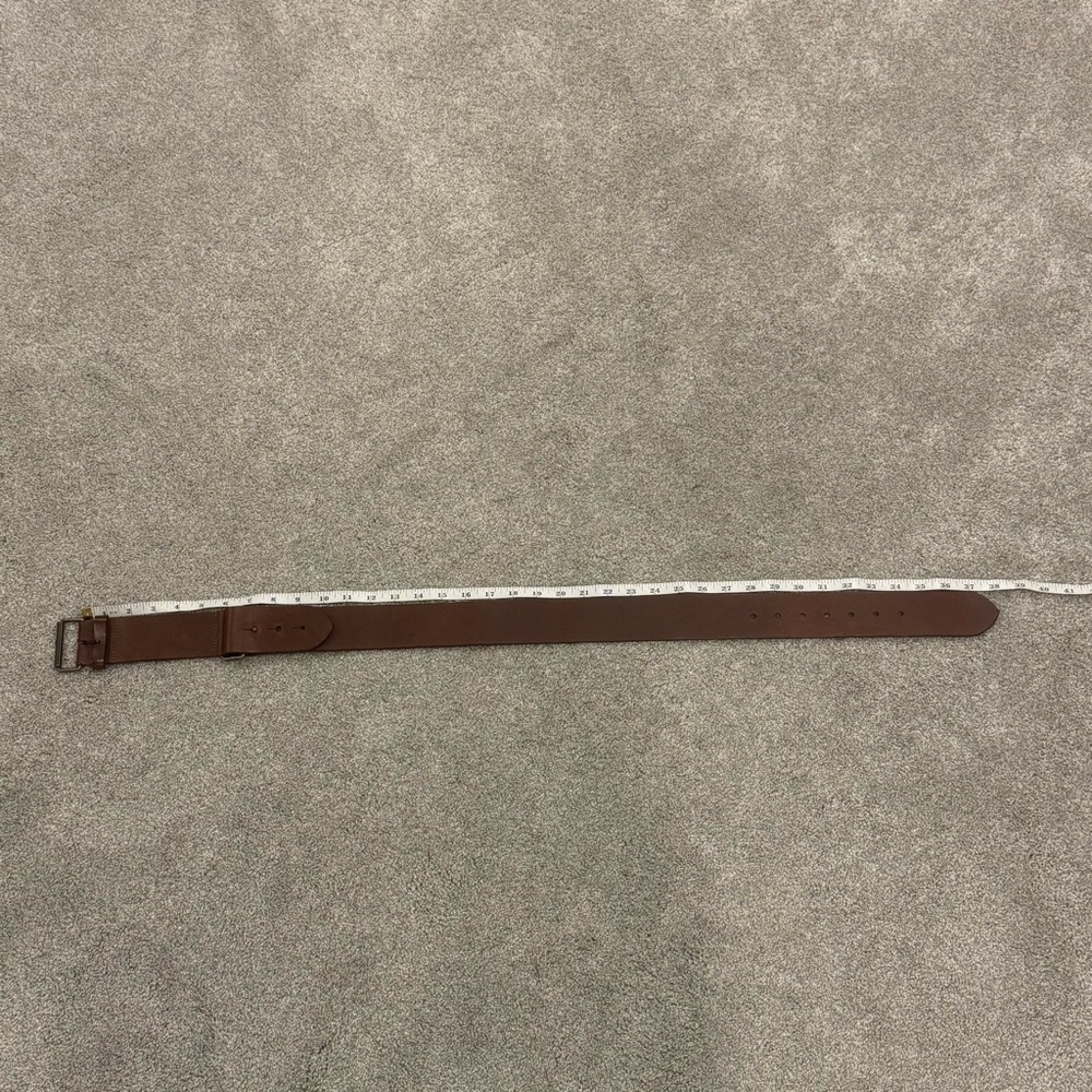 Vintage BURBERRY Brown Adjustable Womens Leather Belt Equestrian Wide - Picture 6 of 10